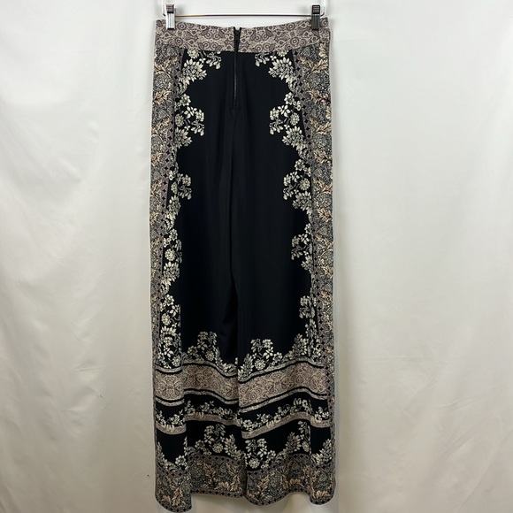 Alice + Olivia Athena Floral Print Wide - Waistband Flared Pants Size 4 - Picture 9 of 13